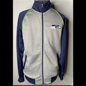NFL Seattle Seahawks Gray/Navy Zip Up Jacket